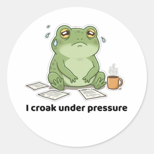 Ik kraak onder druk ronde sticker (Voorkant)