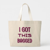 Ik kreeg deze grappige quote grote tote bag (Achterkant)