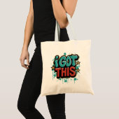 Ik kreeg deze Motivatie typografie in graffitistij Tote Bag (Voorkant (product))