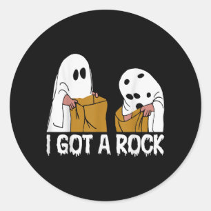 Ik Kreeg Een Schrikbarende Spook Halloween Rots Ronde Sticker