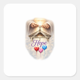 Ik kreeg het in mijn handen vierkante sticker