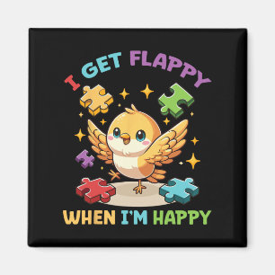 Ik krijg flappy als ik blij ben Schattigee vogel a Magneet