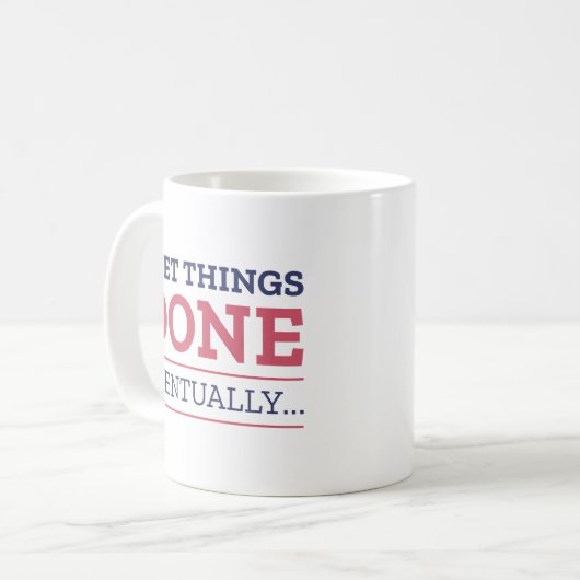 Ik krijg het uiteindelijk gedaan koffiemok (Voorkant links)