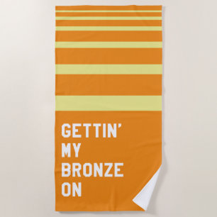 Ik krijg mijn bronze aan strandlaken