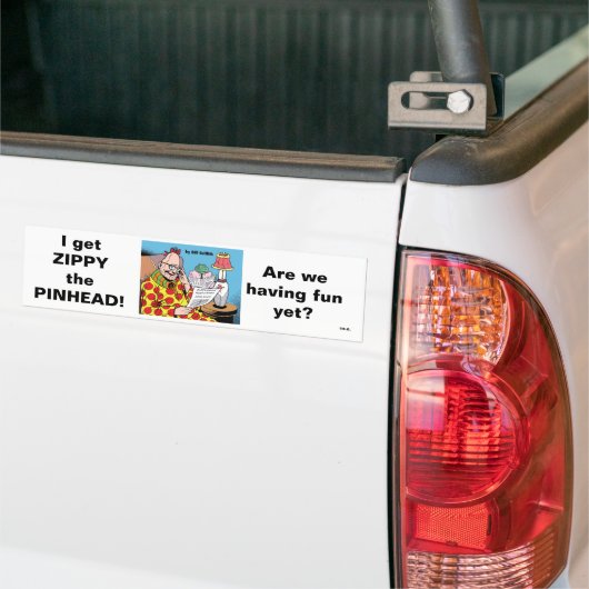 IK KRIJG ZIPPY! BUMPERSTICKER (Op Truck)