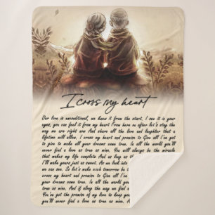 Ik kruis mijn hartenpaar Golden Jubileum Gift Sherpa Deken