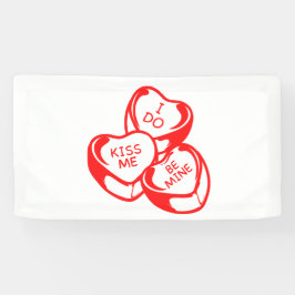 Ik Kus Me Be Mine Valentijnsdag 1.6x3 Vinyl Spandoek