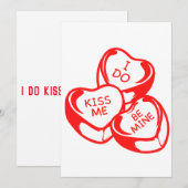 Ik kus mezelf op Valentijnsdag uitnodiging om bij (Voorkant / Achterkant)