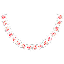 Ik kus mijn liefde deze valentijnsdag met deze vla vlaggetjes