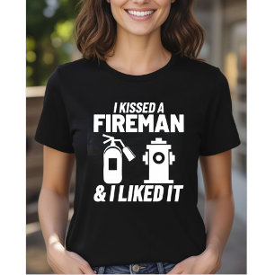 Ik kuste een brandweerman en ik vond het leuk - br t-shirt
