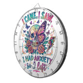 Ik kwam en zag dat ik angstig was... dartbord (Voorkant Rechts)