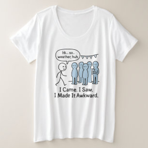 Ik kwam en zag dat ik het onhandige T-shirt maakte