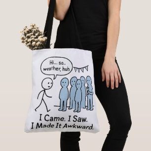 Ik kwam en zag dat ik het onhandige T-shirt maakte Draagtas
