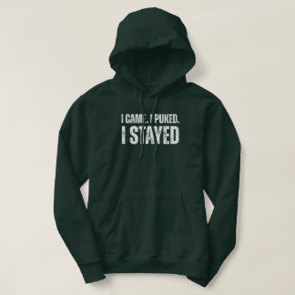 Ik kwam. Ik kotste. Ik bleef grappig Groenbakvisse Hoodie