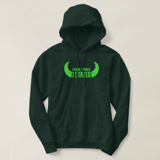 Ik kwam. Ik kotste. Ik bleef grappig Groenbakvisse Hoodie