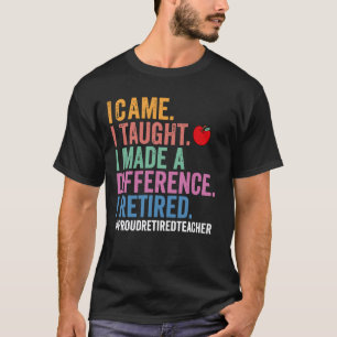 Ik kwam ik leerde ik maakte een verschil Funny Gep T-shirt