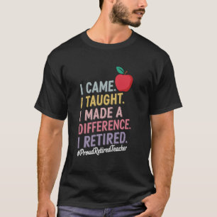 Ik kwam ik leerde ik maakte een verschil trots gep t-shirt