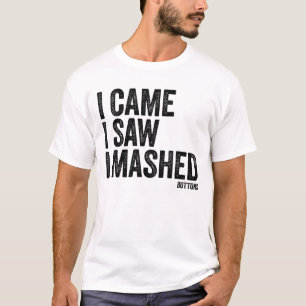 Ik kwam ik zag ik gepureerde Buttonnen video gamer T-shirt