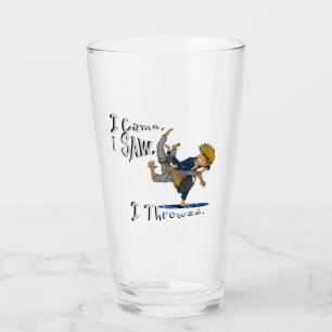 Ik kwam, ik zag, ik gooide. grappig judo glas