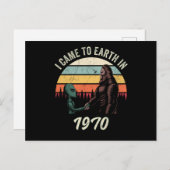 Ik kwam in 1970 naar de aarde Alien & Bigfoot Briefkaart (Voorkant / Achterkant)