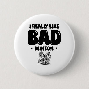 Ik kwam om de shuttle badmintonspeler te slaan ronde button 5,7 cm