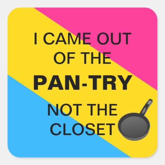 Ik kwam uit de Pan-Try niet de Closet Sticker (Voorkant)