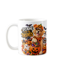 Ik kwam voor de traktaties Grappige Halloween Hond