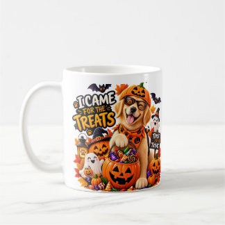 Ik kwam voor de traktaties Grappige Halloween Hond Koffiemok