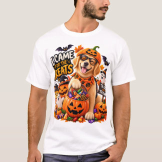 Ik kwam voor de traktaties Grappige Halloween Hond T-shirt
