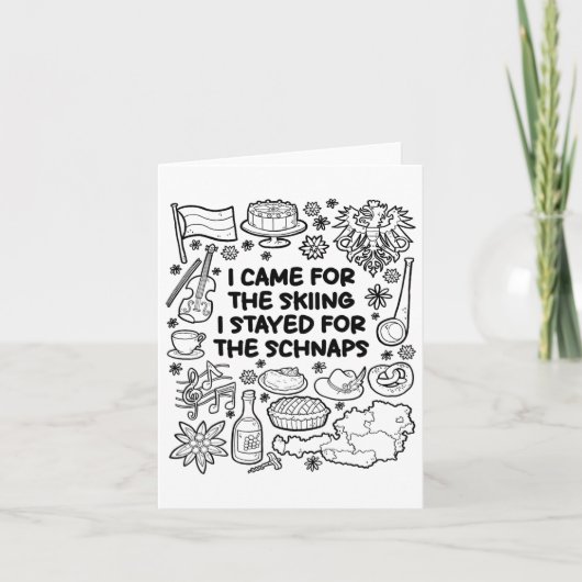 Ik kwam voor het skiën kaart (Voorkant)