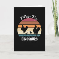 Ik kweek kippenkaarten met kleine dinosaurussen vo