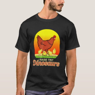 Ik kweek mini-dinosauriërs- kip hen kuikens boeren t-shirt