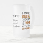 Ik laat bier verdwijnen matglas bierpul (Voorkant rechts)