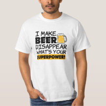 Ik laat bierverslinden door superkrachtig shirt
