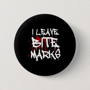 Ik laat bijtsporen achter Leuk Halloween Vampier B Ronde Button 5,7 Cm