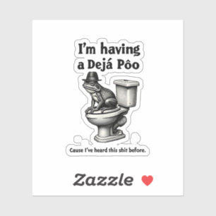 Ik laat een déjà poo dit horen voor de kikker sticker