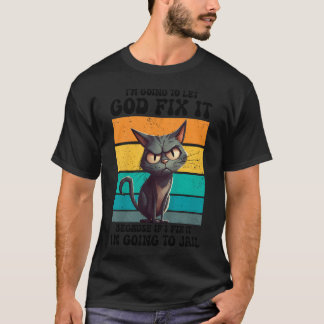 Ik laat God het grappige dierenprobleem oplossen T-shirt