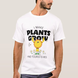 Ik laat planten groeien en toeristenrood t-shirt