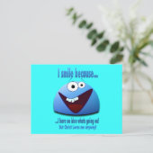 Ik lach omdat...V2 Briefkaart (Staand voorkant)