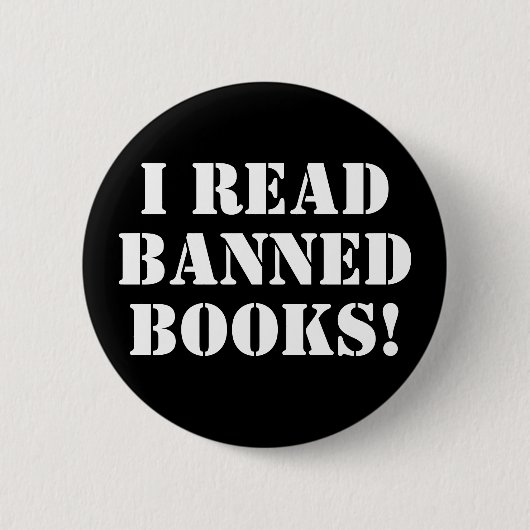 Ik las Banned Books. Ronde Button 5,7 Cm (Voorkant)