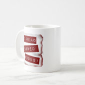 Ik las boekenboekworm Motto Fun Koffiemok (Voorkant links)