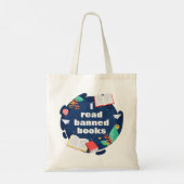 Ik las boekenoverzichten tegen censuur tote bag (Achterkant)