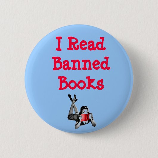 Ik las Button voor verboden boeken (Voorkant)
