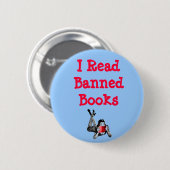 Ik las Button voor verboden boeken (Voorkant /achterkant)