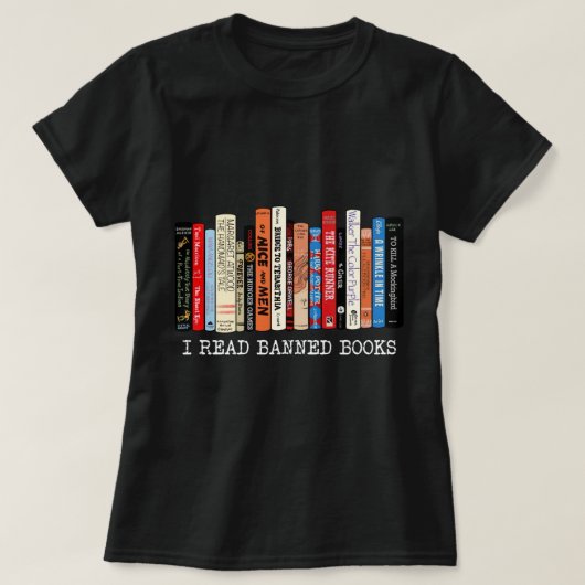 Ik las de week van de Banken Librarian Freadom Rea T-shirt (Design voorkant)