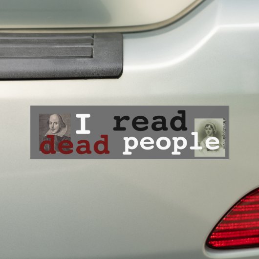 Ik las dode mensen bumpersticker (Op auto)