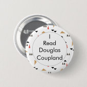 Ik las Douglas Coupland Canadian Books Button (Voorkant /achterkant)