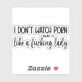 Ik las het als een Lady Book lover Sticker Booky (Vel)