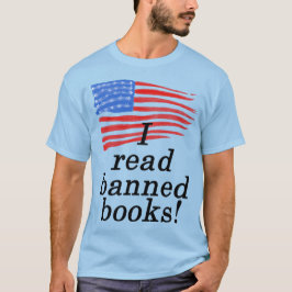 Ik las verboden boeken en noodlottige Amerikaanse  T-shirt