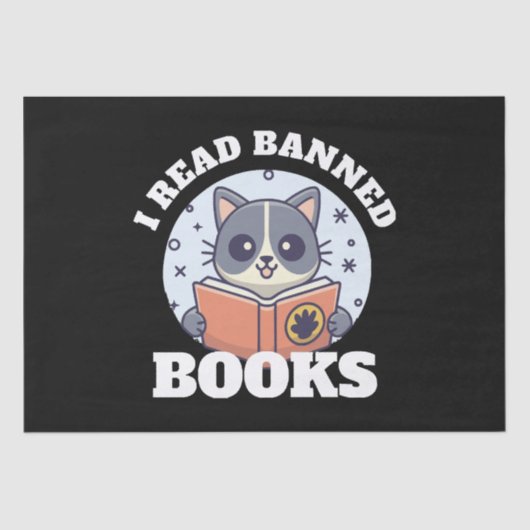 Ik las verboden boeken tissuepapier (Voorkant)